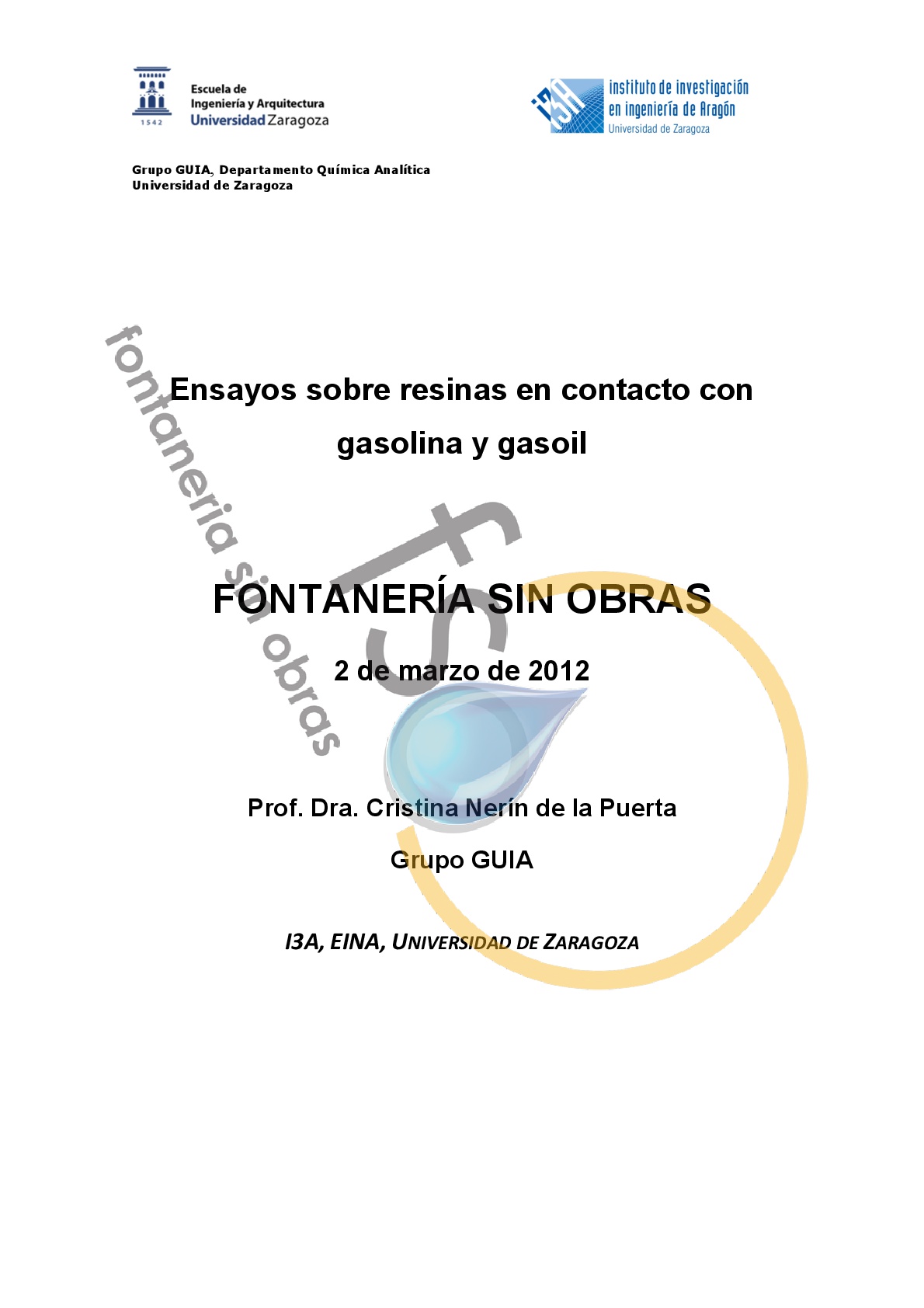 Ensayo Sobre Resinas con Gasoil y Gasolina